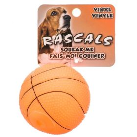 Rascals Vinyl Basketball for Dogs - 2.5" Diameter