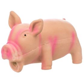 Rascals Latex Grunting Pig Dog Toy - Pink - 6.25" Long