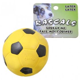 Rascals Latex Soccer Ball for Dogs - Yellow - 3" Diameter