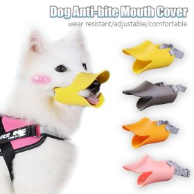 Adjustable Dogs Anti-bite Mouth Cover Muzzle Silicone Duck Mouth Mask For Dog Stop Barking Dog Pet Mouth Cover Pet Dog Supplies (Color: Blue)