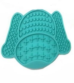 Lick Mat for Dogs Slow Feeder Bowl, Pet Lick Mat for Anxiety Reduction, Dog Lick Pad for Treats & Grooming, Use in Shower & Bath with Suction Cup (Color: light blue)