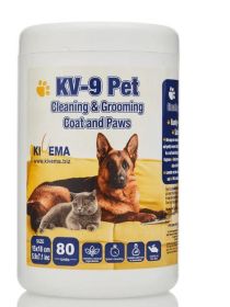 Pet and dog Grooming Cleaning Wipes (Quantity: 80 Wipes Jar)