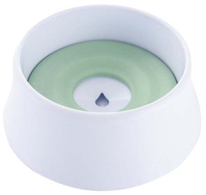 Pet Life 'Pud-Guard' Anti-Spill Floating Water and Food Bowl (Color: Green)